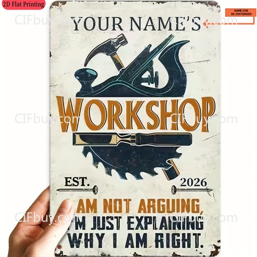 Custom Name Workshop Metal Sig - Workshop Tools Name review and price