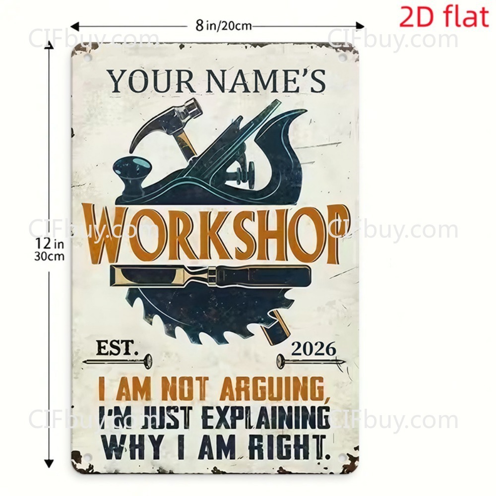 Custom Name Workshop Metal Sig - Workshop Tools Name review and price